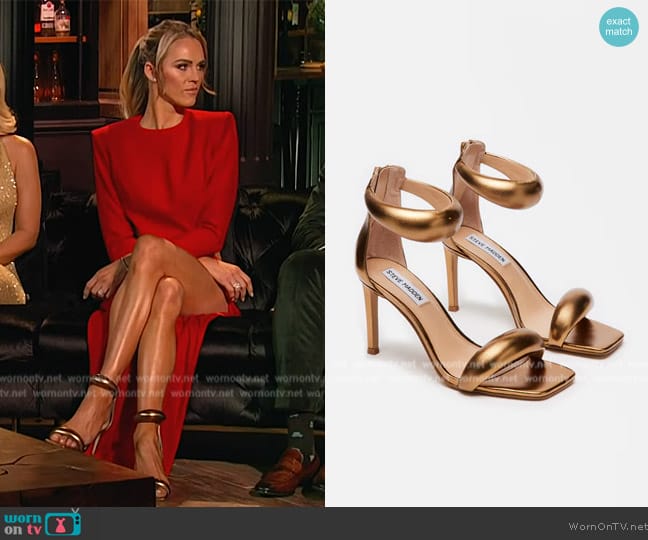 Olivia’s metallic sandals on Southern Charm