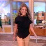 Sunny’s black asymmetric top on The View