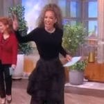 Sunny’s black ruffle skirt on The View