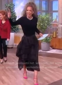 WornOnTV: Sunny’s black ruffle skirt on The View | Sunny Hostin ...