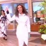 Sunny's white zip front dress on The View