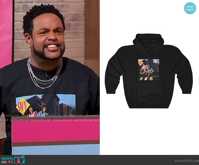 Temple and Kardy 90s R&B Hoodie worn by Jawn Murray on Sherri