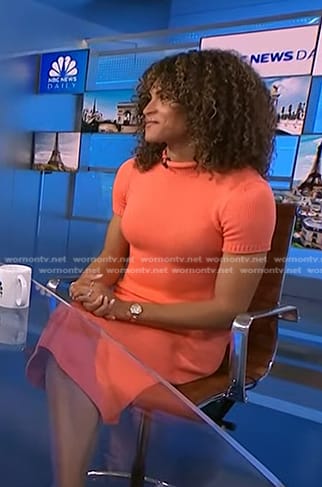 Sydney McLaughlin-Levrone’s pink knit dress on NBC News Daily