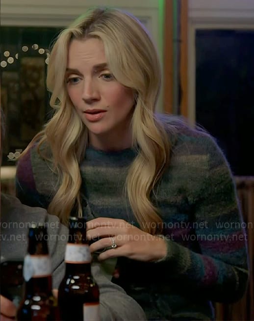 Sylvie's multicolor stripe sweater on Chicago Fire