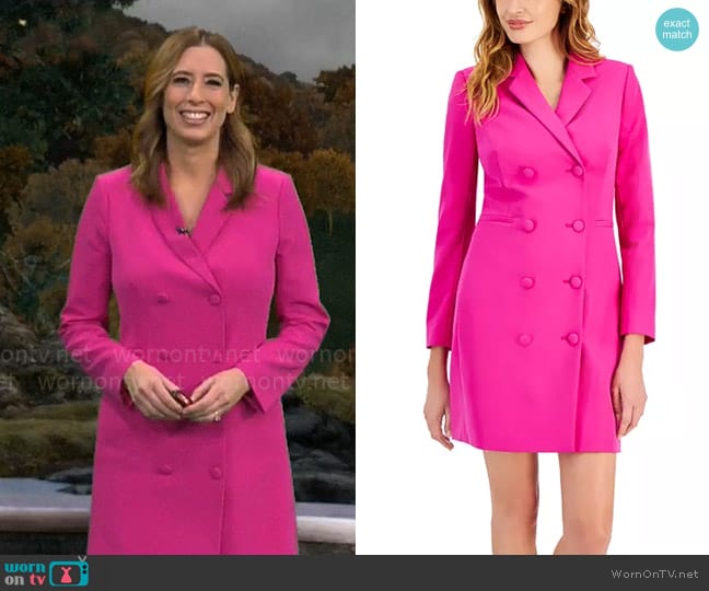 Wornontv: Stephanie Abrams’ Pink Blazer Dress On Cbs Mornings 