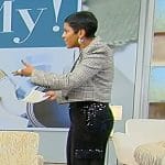 Tamron’s black sequin pants on Tamron Hall Show