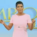 Tamron’s pink mini dress on Tamron Hall Show