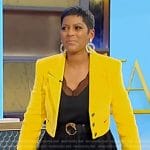 Tamron’s yellow cropped jacket on Tamron Hall Show