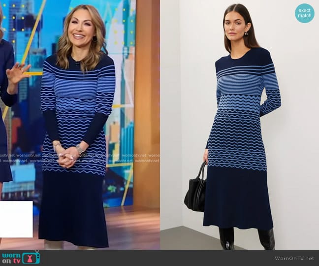 Tanya Taylor Terence Knit Dress worn by Lori Bergamotto on Good Morning America