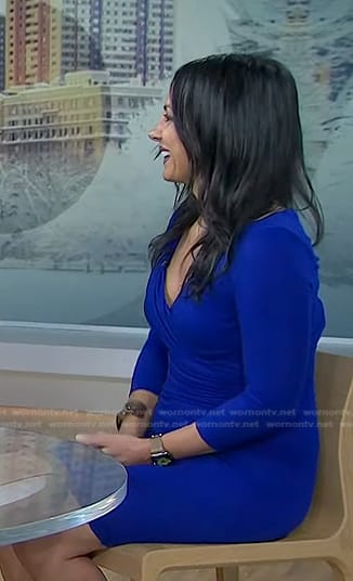 Dr. Tara Narula’s blue wrap jersey dress on Today