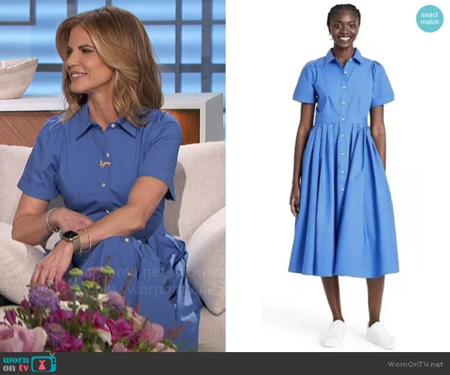 Alexis x Target Short Sleeve Shirtdress worn by Natalie Morales on The Talk