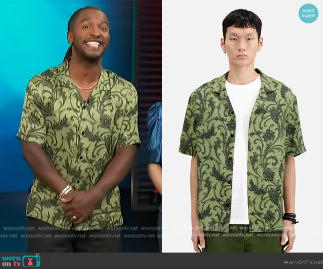 WornOnTV: Scott’s green floral print shirt on Access Hollywood | Scott ...