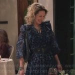 Thea-Lynn’s blue paisley maxi dress on Extended Family