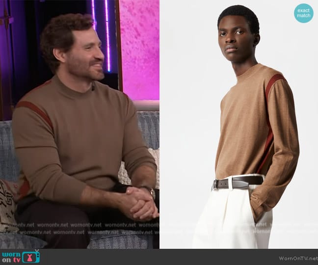 Round Neck Jumper by Tods Round Neck Jumper in Wool worn by Edgar Ramírez on The Kelly Clarkson Show