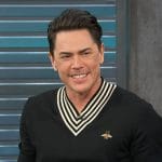 Tom Sandoval’s black bee embroidered sweater on Access Hollywood