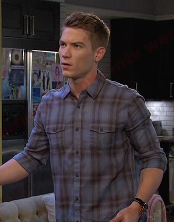 Tripp's blue plaid shirt on Days of our Lives