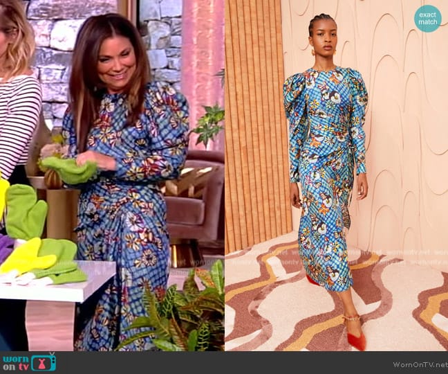 Ulla Johnson Amalie Dress Azul worn by  Gretta Monahan on The View