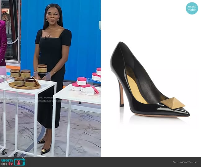 Valentino Garavani Single Rockstud Pumps worn by Dr. Michelle Henry on Today