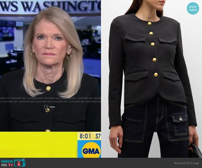 Veronica Beard Kensington Knit Jacket worn by Martha Raddatz on Good Morning America