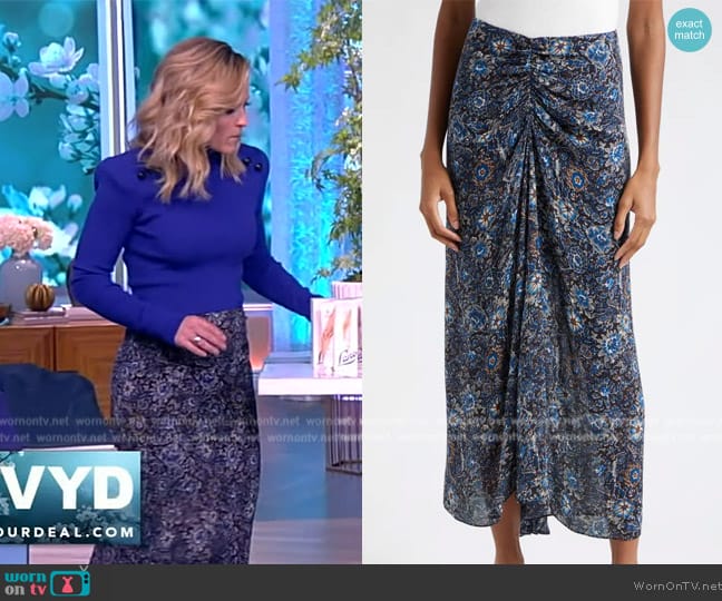 Veronica Beard Limani Floral Maxi Skirt worn by Sara Haines on The View