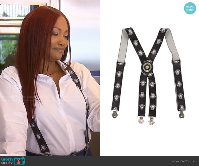 WornOnTV: Garcelle’s black medusa print suspenders on The Real ...