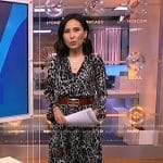 Vicky’s grey leopard maxi dress on NBC News Daily