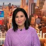 Vicky’s lilac knit sweater on NBC News Daily