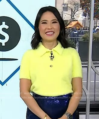 Vicky’s yellow polo sweater by Today