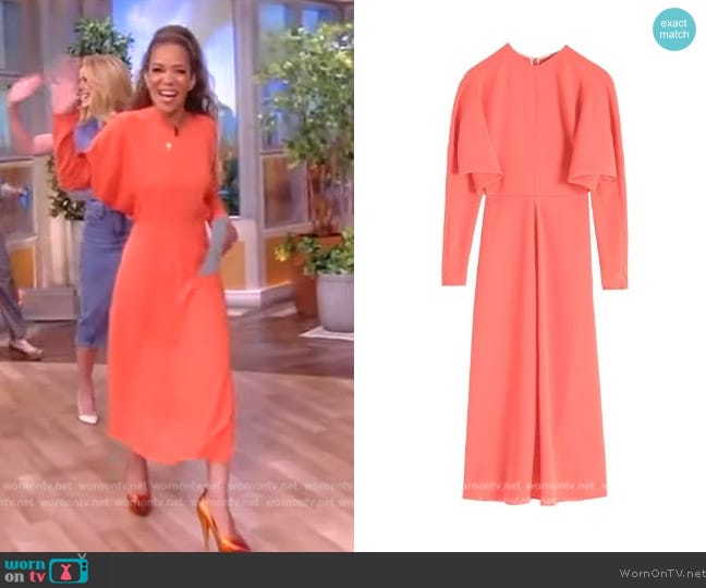 Victoria Beckham Dolman Midi Dress worn by Sunny Hostin on The View