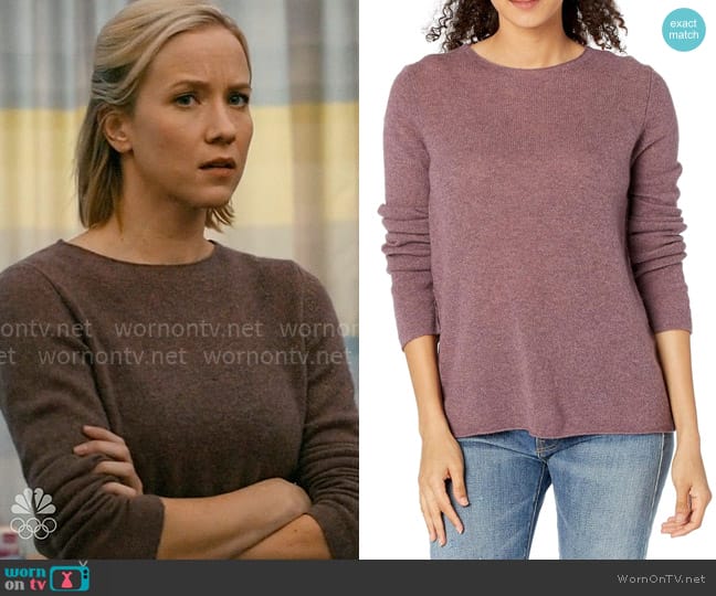 Hannah’s mauve sweater on Chicago Med