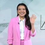 Vivian Tu’s pink jacket and pants on Today