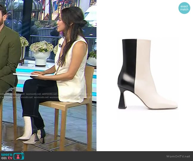 Wandler Isa Leather Ankle Boots worn by Jamie Chung on Today