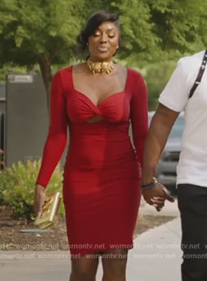 Wendy's DG gold metallic bag on The Real Housewives of Potomac