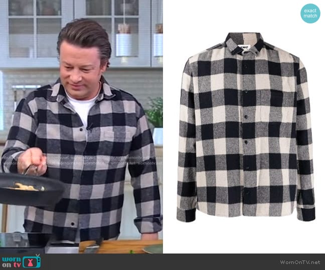 YMC Dean Checked Shirt worn by Jamie Oliver on Good Morning America