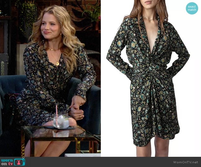 Zadig & Voltaire Rozo Dress worn by Summer Newman (Allison Lanier) on The Young and the Restless