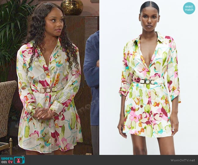 WornOnTV: Chanel’s white floral shirtdress on Days of our Lives | Raven ...