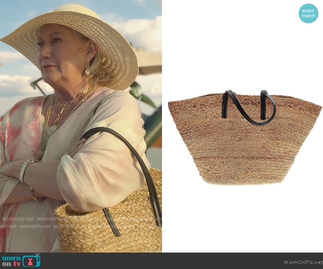 Zara Jute Tote worn by Jayne Atkinson (Jayne Atkinson) on Death and Other Details