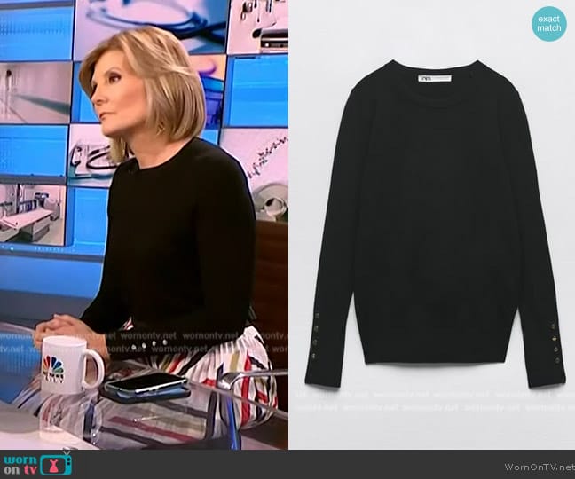 WornOnTV: Kate’s black button cuff sweater on NBC News Daily | Kate ...
