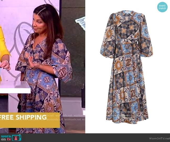 Zimmermann Alight Wrap Midi Dress worn by Gretta Monahan on The View