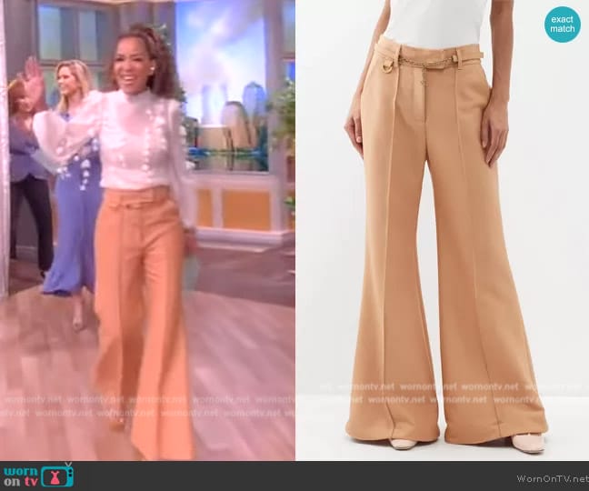 WornOnTV: Sunny’s beige pants and white floral top on The View | Sunny ...