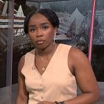 Zinhle’s beige vest on NBC News Daily