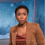 Zinhle’s brown blazer on NBC News Daily