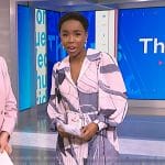 Zinhle Essamuah’s printed pleated shirtdress on NBC News Daily