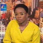 Zinhle Essamuah’s yellow wrap sweater on NBC News Daily