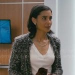 Zola’s frayed tweed jacket on Chicago Med