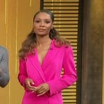 Zuri’s pink blazer dress on Access Hollywood