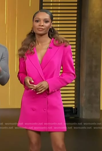 Zuri's pink blazer dress on Access Hollywood