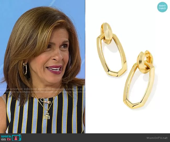 Kendra Scott Danielle Convertible Link Earrings in Mixed Metal worn by Hoda Kotb on Today