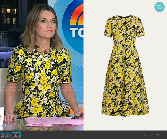 WornOnTV: Savannah’s yellow floral dress on Today | Savannah Guthrie ...