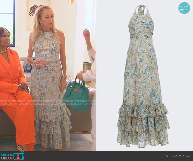 Agua by Agua Bendita Magnolia Maxi Dress worn by Sutton Stracke on The Real Housewives of Beverly Hills